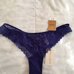 Chantelle Merci Tanga Navy Blue M NWT